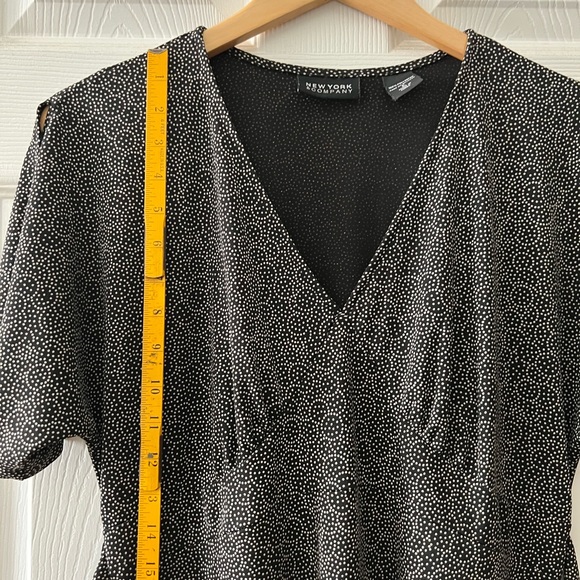 Vintage New York and Company V-neck Polka Dot Dress - Picture 9 of 13